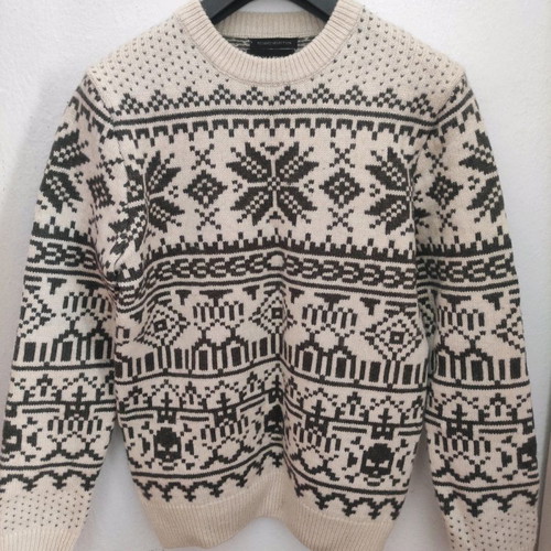 Wool knitted sweater Zara like new, size Large, beige