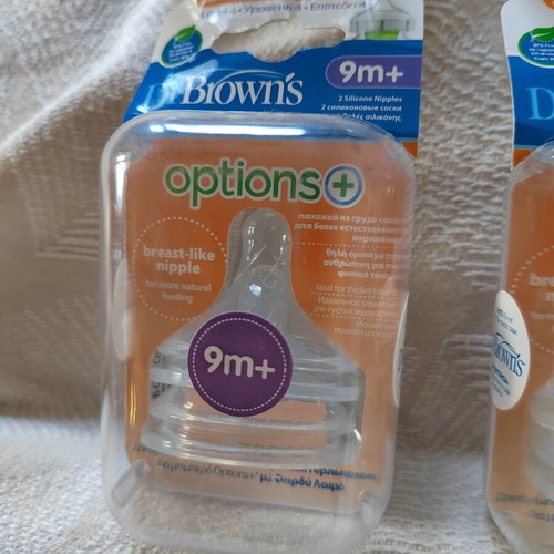 Dr. Brown's Options+ Wide-Neck Nipples and Chicco Sterilizing Tongs New