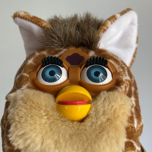 Vintage Furby Buddy Giraffe plush toy used 1999