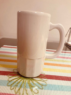 Large glasses like new, pack of 6, white 500ml