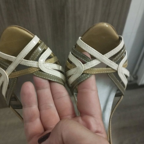 Cosodei leather sandals like new, grey and beige, size 36