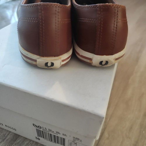Fred Perry leather casual shoes used, size 40, brown
