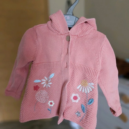 Knitted jacket 100% cotton for 12-18 months like new