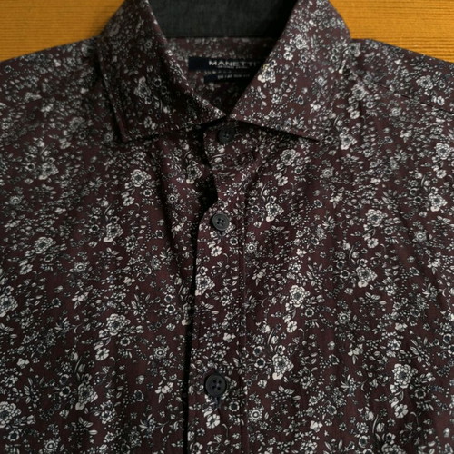 Manetti men's shirt No 40 slim line like new, multicolor