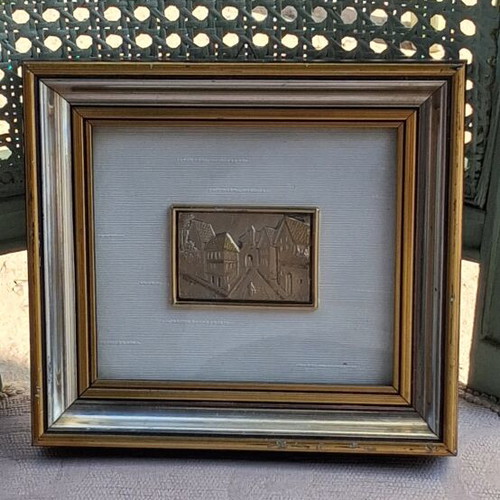 Old 925 Silver Engraved Plaque Like New