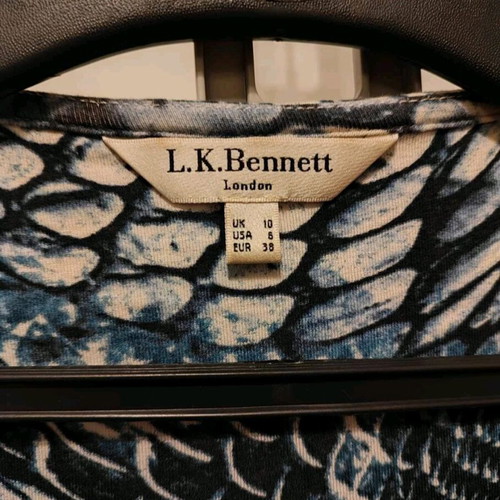 L.K. Bennett long caftan like new, blue and turquoise, size M