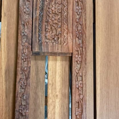 Book stand made of red wood like new, hand-carved