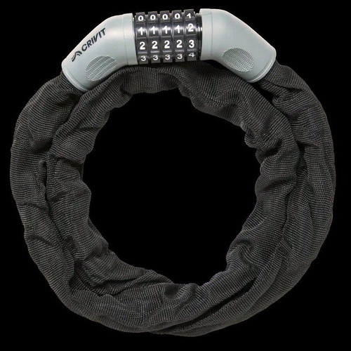 Crivit bicycle lock with combination chain, 117 cm