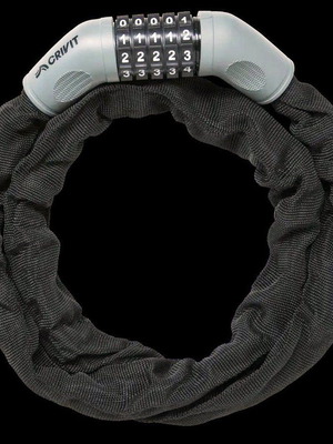 Crivit bicycle lock with combination chain, 117 cm