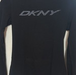 DKNY long-sleeve blouse XS like new, black, warm