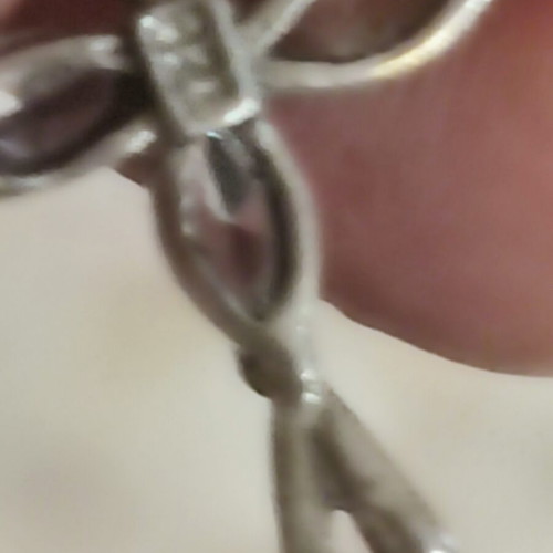 Women's cross pendant 925 silver with zircon, like new