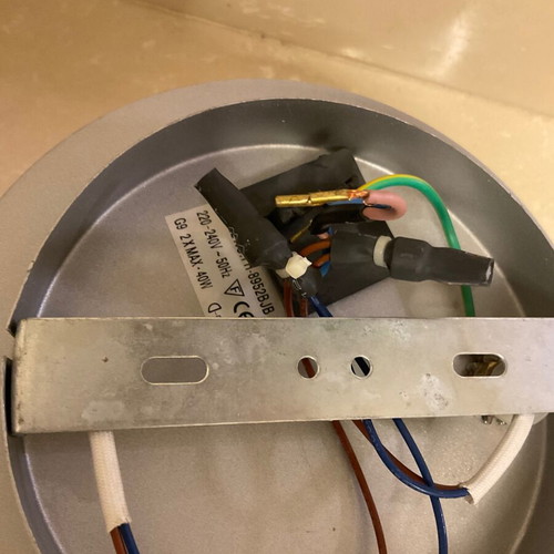 Metal ceiling light with two rotating opaline heads