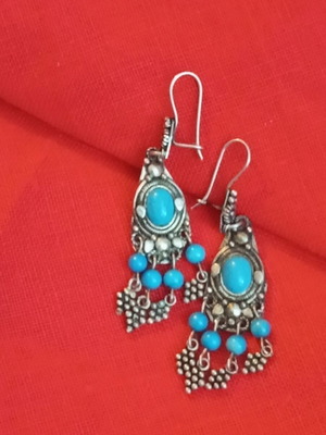 Silver 925 earrings with turquoise beads
