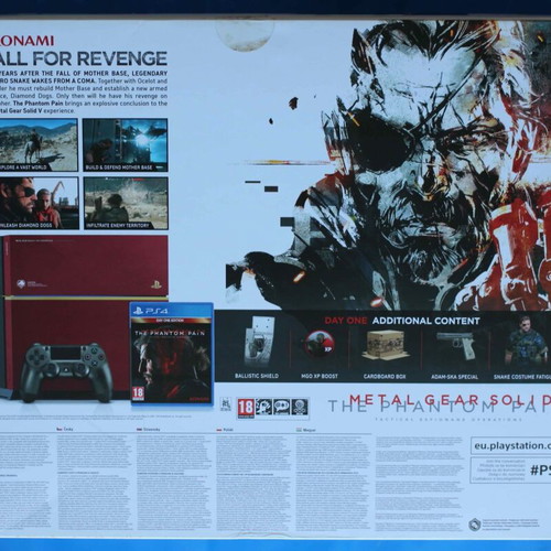 PlayStation 4 (PS4) Limited Edition 500GB Console Metal Gear Solid V new