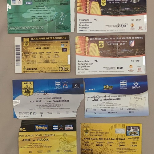 Aris Tickets like new, pack 2009-2012