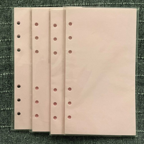 Pink Personal refill paper 9.5 x 17 cm, 4 packs of 30 sheets