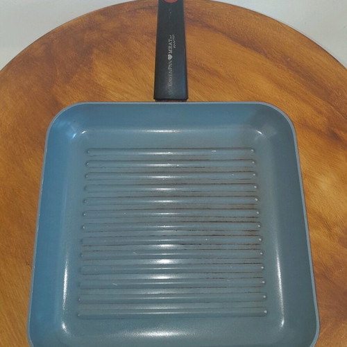 Green Pan stainless steel grill pan used