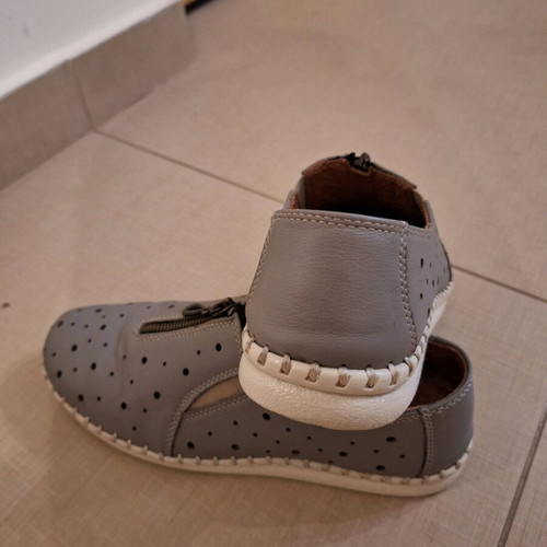 Verosoft women's anatomical shoes like new, leather, gray, size 38
