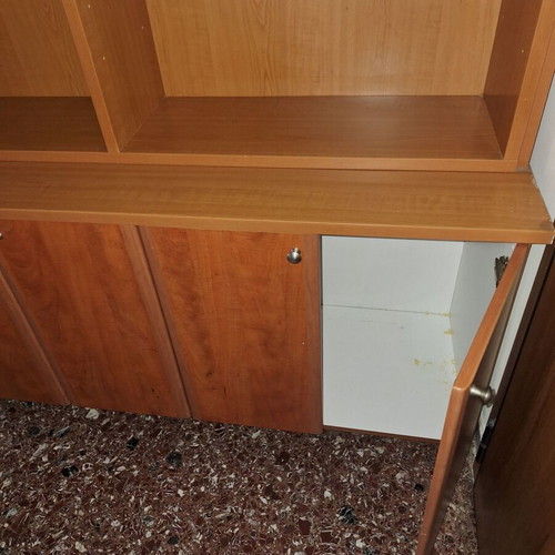 Large bookcase like new with cabinets and adjustable shelves
