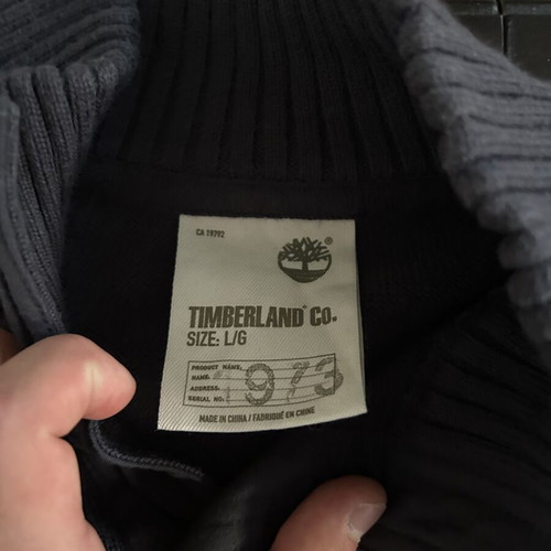 Timberland sweater with buttons like new, black, size L