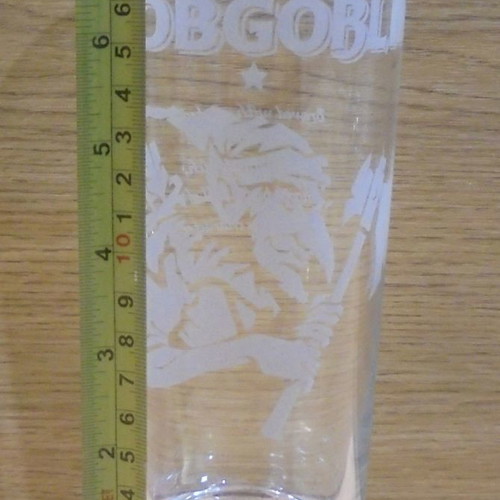 Hobgoblin beer set of two used promotional glasses 0.5l