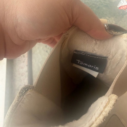 Tamaris boots like new, white, size 39