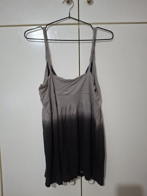 Gray blouse with ombre design, used, size L