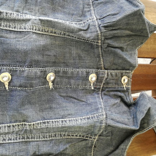 Denim halter dress used, size medium