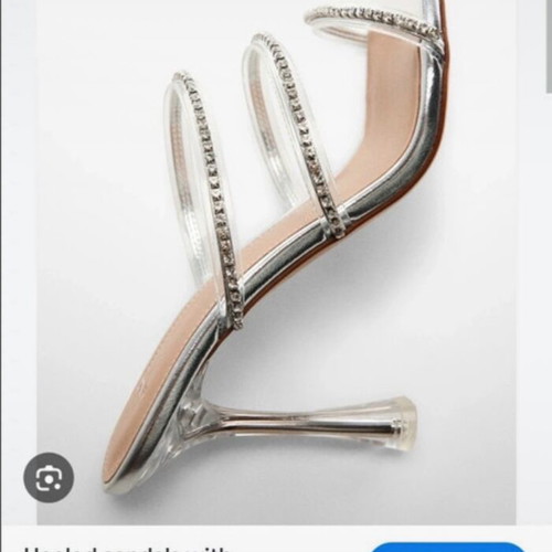 Mango sandals new with rhinestone straps and stiletto heel size 37