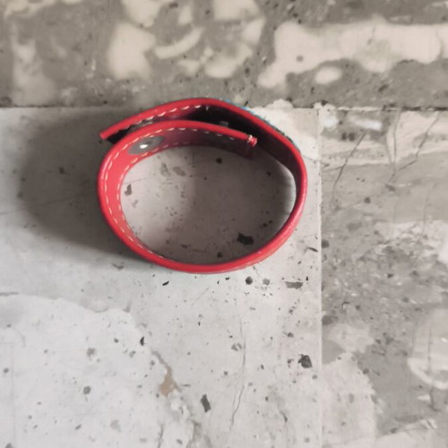 Paul Frank leather bracelet like new, red