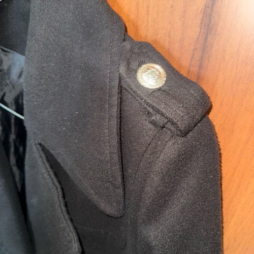 Black military style coat like new, elegant and warm