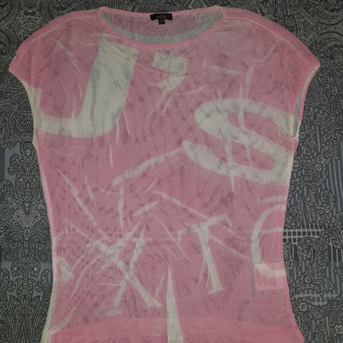 Exte blouse used see-through pink made in Italy