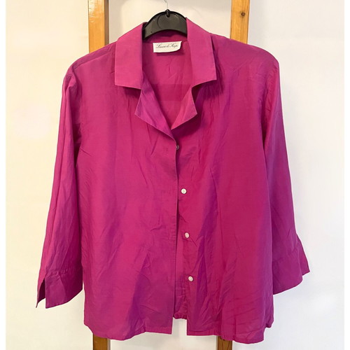 Vintage fuchsia silky shirt size M used
