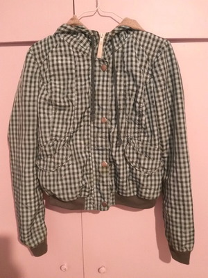 Spring jacket used, checkered pattern, size M