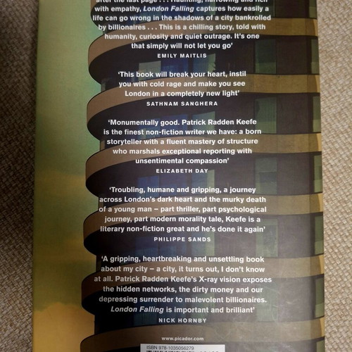 London Falling book by Patrick Radden Keefe, English