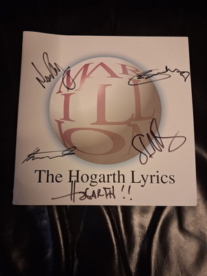 Marillion The Hogarth Lyrics book signed, used, English