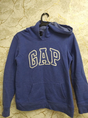 GAP women's sweatshirt hoodie XS, blue and white