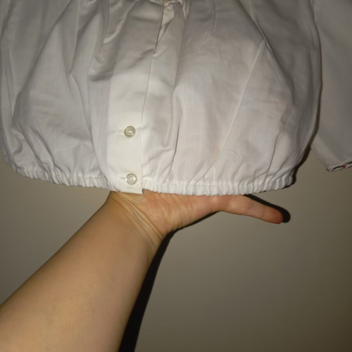 Rastl Bad Aussee Dirndlbluse crop blouse XL white with embroidery like new