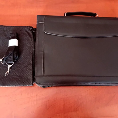 Organization office bag like new, black, leatherette