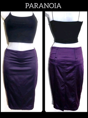 Paranoia semi pencil skirt like new, size S, purple