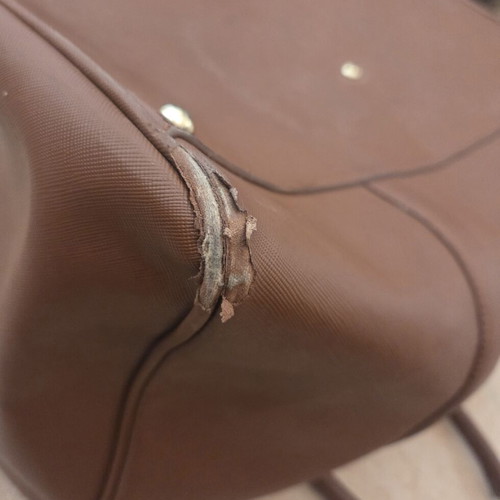 Mario Valentino Brown Weekend Duffle Travel Bag used