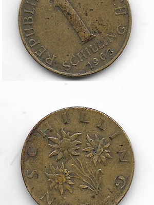 Austria coins used, set of 2