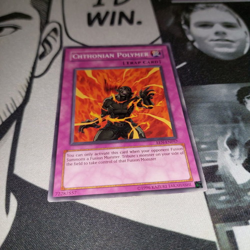 Chthonian Polymer trap card used, Yu-Gi-Oh! GX collectible