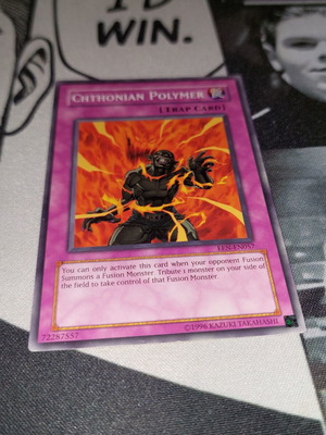 Chthonian Polymer trap card used, Yu-Gi-Oh! GX collectible