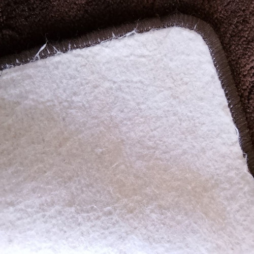 Dark brown rug used, 240 x 200 cm, soft with warm backing