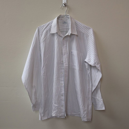 Paco Calvari men's striped shirt used, white, size 41