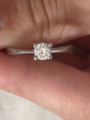 Δαχτυλίδι μονόπετρο από ασήμι