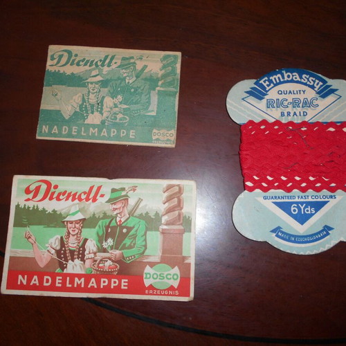 Needles and cord from Czechoslovakia used