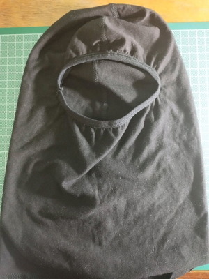 Full face black cotton new, size small