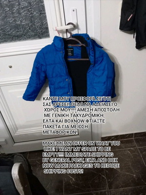 Calvin Klein children's jacket blue with fleece lining, unworn